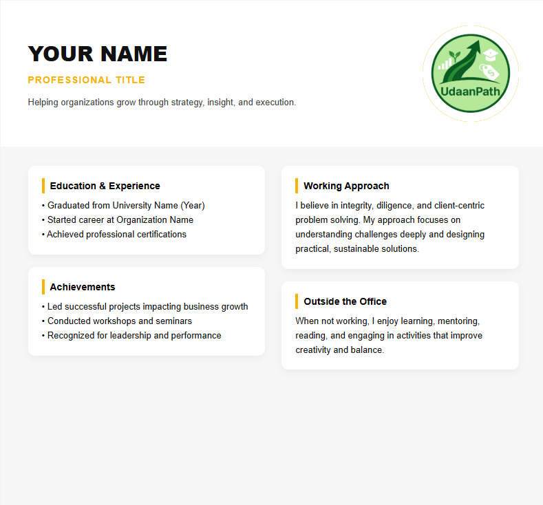 Modern Card Resume resume template